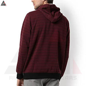 Sweat à capuche en molleton épais épais et solide pour l'hiver 100% coton pour hommes avec logo personnalisé en gros - Product Image 6