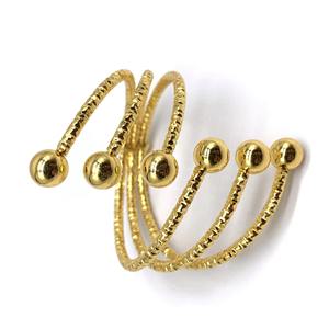 แหวนใส่ผ้าเช็ดปากสีทองแบบโค้งพร้อมลูกบอลอุปกรณ์ตกแต่งโต๊ะหรูหราสำหรับรับประทานอาหารที่บ้านงานแต่งงานและงานปาร์ตี้ดูทันสมัยและดูทันสมัย - Product Image 6