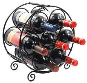 <b>Black</b> Coated Metal <b>Wine</b> Bottle <b>Rack</b> for Bar Hotel Restaurant Accessories Multiple Champagne <b>Wine</b> Bottle Holder <b>Wine</b> <b>Rack</b> - Product Image 5