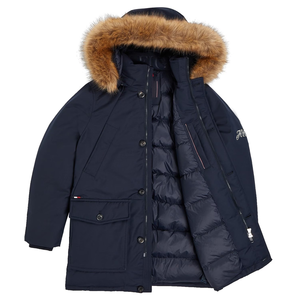 Veste parka d'hiver pour homme, style nouveau, logo personnalisé, col long, épaisse, grande taille M-5XL - Product Image 4