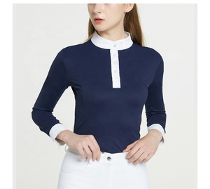 Camisa de montar a caballo Ecuestre para mujer, alta calidad, personalizada, venta al por mayor - Product Image 1