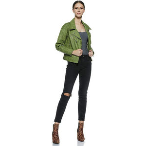 Chaqueta de Cuero para Mujer, Nueva Llegada, Transpirable, de Lona con Cremallera, Precio al por Mayor, Chaqueta de Cuero PU Moderna para Mujer, Resistente al Viento - Product Image 4