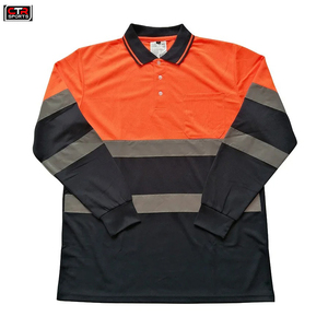 เสื้อโปโลแขนยาวสำหรับผู้ชายดีไซน์ตามสั่งคุณลักษณะด้านความปลอดภัย - Product Image 5