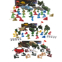 Jeu militaire, mini soldats militaires en plastique, accessoires de champ de bataille, figurines d'action de l'armée, jouets Ptetend, avions, camions, voitures, véhicules
