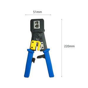 Soft Grip Plastic, ABS, Steel cat5e cat6 <b>Rj45</b> Pass Through <b>Crimping</b> <b>Tool</b> - Product Image 4