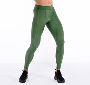 Collants respirants personnalisés pour hommes Collants de sport en tissu pour la course à pied Gym Compression Vêtements de sport durables disponibles - Product Image 2