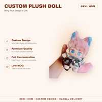 Poupée en peluche personnalisée CE CPC de 10 cm, en coton, style dessin animé, personnage d'anime, jouet en peluche brodé, fabrication OEM, vente en gros