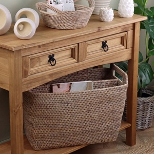 Rattan Wicker <b>Magazine</b> Holder <b>Basket</b> Handmade Storage <b>Baskets</b> Natural Rattan Modern Multifunction Made in Viet Nam - Product Image 4