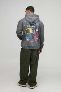 2025 unisexe sweats à capuche personnalisés Streetwear pull lourd 450Gsm sérigraphie sweats à capuche en gros - Product Image 3