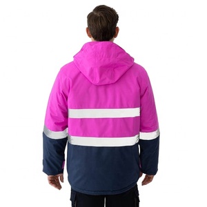 Wholesale Men's High Visibility Safety <b>Jacket</b> Reflective Workwear <b>Hi</b> <b>Vis</b> Construction Road Work <b>Waterproof</b> Custom <b>Jacket</b> - Product Image 4