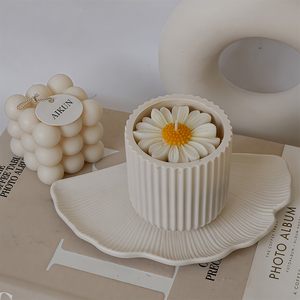 เทียนหอมถั่วเหลือง AIKUN เป็นมิตรกับสิ่งแวดล้อม ปลอดสารพิษ ติดไฟนาน กลิ่นหอมปรับแต่งได้ บรรจุในโถเซรามิก เหมาะสำหรับงานแต่งงานและโยคะ - Product Image 3