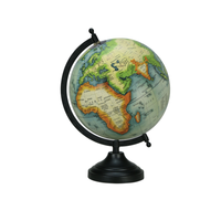 Globo terráqueo metálico de diseño intrincado que muestra texto alentador ideal para fines de decoración elegante del hogar y la Oficina