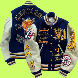 แจ็กเก็ตผ้ากำมะหยี่ปักลายสำหรับผู้ชายมหาวิทยาลัยเลตเตอร์แมนแขนหนังพร้อมลวดลายตกแต่งสำหรับฤดูหนาว - Product Image 3