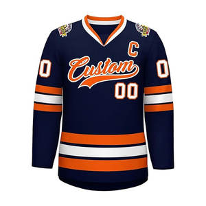 Conjunto de Jersey de Hockey Personalizado para Hombre, Tallas Grandes, con Nombre y Número Impresos y Cosidos, Servicio OEM, para Prácticas y Uso en Equipo, Ropa de Hockey sobre Hielo - Product Image 4