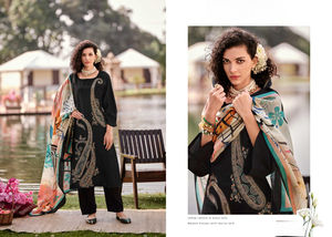 ชุดคอลเลกชั่นชุดคอลเลกชั่นผ้าออร์แกนซ่าผ้าโปร่งบางปักลายสำหรับปาร์ตี้อินเดีย - Product Image 3