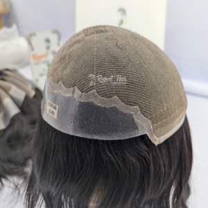 Novedad REGENT Q6, peluquín para hombre atado a mano, pelo indio ondulado Natural, ondulado al agua, estilo recto, disponible - Product Image 2