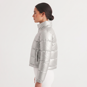 Wholesale Winter Women Long Sleeve Shiny Puffer <b>Jackets</b> Coats <b>Jackets</b> Womens <b>Crop</b> Bubble Puffer <b>Jacket</b> - Product Image 2