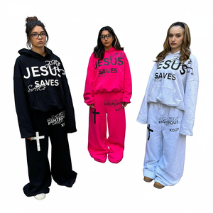 ชุดแทรคสูทผ้าฟลีซทรงหลวมแบบสั่งทำพิเศษ 420 GSM ผ้าฝ้าย 100% สำหรับผู้ชายและผู้หญิง ฤดูหนาว คุณภาพสูง ระบายอากาศได้ดีและแห้งเร็ว - Product Image 4