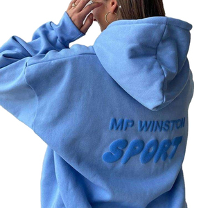 100% haute qualité hommes femmes unisexe personnalisé bouffée impression Logo épais polaire coton surdimensionné goutte épaule pull à capuche - Product Image 1