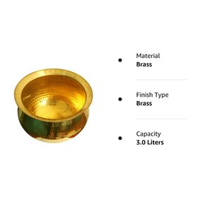 Ustensiles finis en laiton Hand-i pour la cuisson des aliments Ustensiles en laiton de taille moyenne pour la cuisson Ustensiles en laiton pour la cuisine - Product Image 4