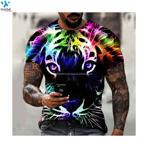 Camiseta de Manga Corta para Hombre, Talla Grande, de Algodón/Poliéster Transpirable y Antipilling, de Alta Calidad, con Logotipo Personalizado, Impresión Rápida - Product Image 5