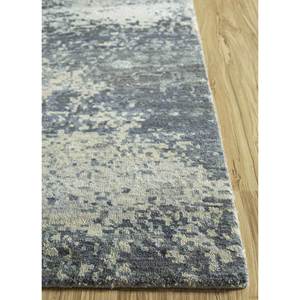 Alfombra Uvenuti Anudada a Mano de Lana y Seda, Diseño Tibetano Abstracto en Gris y Negro para Sala de Estar o Dormitorio para Adolescentes - SKWS-24 - Product Image 4