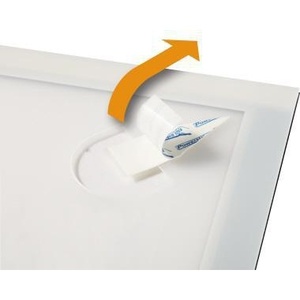 Ensemble de remplacement de cadre magnétique pour papier peint DIN A4 durable, quatre bandes adhésives argentées, construction métallique - Product Image 4