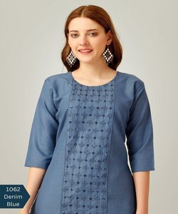 Estilo indio pakistaní Salwar kameez listo para damas traje de algodón cosido vestidos de mujer elegantes - Product Image 4