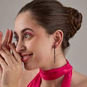 Trendy Classic and Religious Drop Pendant <b>Earrings</b> 183696 Featuring Zinc Alloy Stainless Steel Pearl Diamond for Parties - Product Image 1