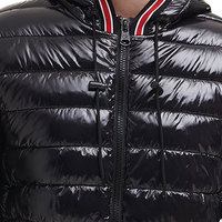Veste d'hiver matelassée élégante pour homme, de haute qualité, rembourrée de coton, légère, en toile, col montant, à capuche, imperméable