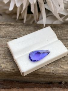 Certificado Super Natural Color superior tanzanita larga forma de pera corte piedra Natural zoisita piedra preciosa suelta 7,35 quilates lupa limpia - Product Image 6