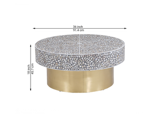 โต๊ะกาแฟฝังกระดูกแบบฝังลายดอกไม้เฟอร์นิเจอร์ฝังกระดูกสไตล์ล่าสุด - Product Image 3