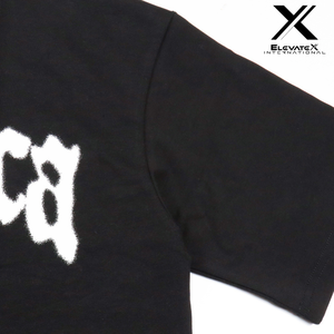 เสื้อยืดฮิปฮอปทรงครอปผู้ชาย ผ้าฝ้าย 100% ทรงโอเวอร์ไซส์ ล้างสีแบบแอซิด พิมพ์ลายสกรีน สีดำ ยูนิเซ็กส์ น้ำหนัก 280 GSM เสื้อยืดเนื้อหนา - Product Image 6