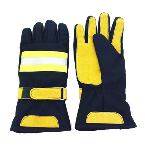 ถุงมือดับเพลิงหนังระบายอากาศได้ดีฟังก์ชั่นกันไฟสำหรับคนงานก่อสร้าง - Product Image 1