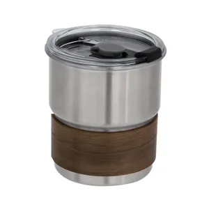 Bicchiere Personalizzato in Acciaio e Legno, Gadget in Acciaio Inossidabile - Product Image 3