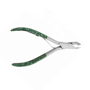 Pince à cuticules pour ongles de manucure à poignée antidérapante personnalisée 4.0 "pince à cuticules à poignée enduite de couleur en acier inoxydable allemand - Product Image 6