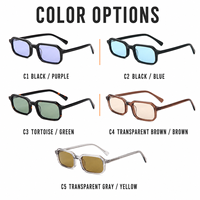 Lunettes de soleil Mellume polarisées rétro étroites en acétate pour adultes, avec logo personnalisé, monture classique, protection UV400, unisexe