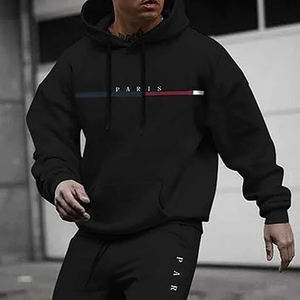 Sudadera con capucha para hombre, jersey con forro polar liso, sudadera térmica - Product Image 6