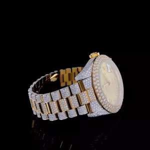 Reloj Mecánico de Acero Inoxidable de Alta Calidad con Cristal de Buceo, Resistente al Agua, Elegante, Hecho a Mano, con Moissanita - Product Image 4