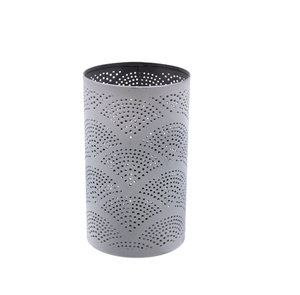 เชิงเทียนเหล็กทรงกลมสีขาวสำหรับตกแต่งห้องนั่งเล่นและตกแต่งโต๊ะทำด้วยมือ - Product Image 1