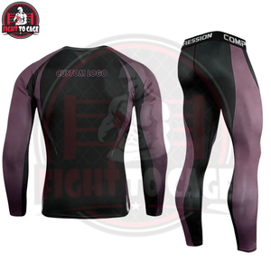 Rashguard imprimé 2 pièces confortable, anti-humidité, qualité supérieure 250g, manches longues, service OEM ODM, fournisseur fiable, personnalisation du logo - Product Image 2