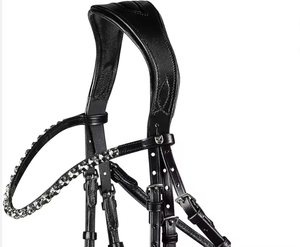 La mejor calidad, equitación ecuestre, deporte, cuero genuino Real, nuevos juegos de bridas elegantes, logotipo de tamaño personalizable, exportaciones globales MH - Product Image 2