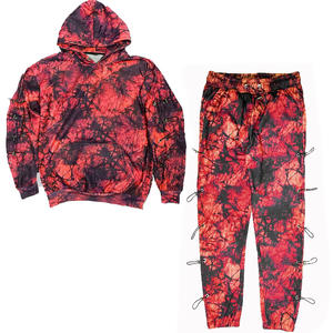Ensemble de sweat à capuche unisexe tie dye de haute qualité avec logo personnalisé sweat-shirt et tenue de jogging pour Streetwear à la mode et usage quotidien décontracté - Product Image 1