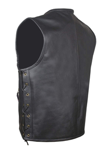 Gilet en cuir haut de gamme de haute qualité coupe-vent et chaud chauffé élégant Design Unique gilet sans manches 100% gilet en cuir véritable pour hommes - Product Image 5