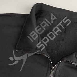 Vente en gros personnalisé Premium haute qualité sensation soyeuse de haute qualité et confortable pull-over à poche 1/4 Zip col montant manches longues - Product Image 4