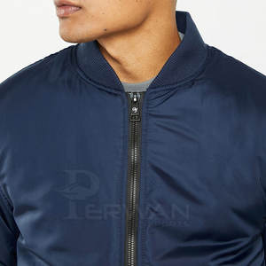 Men's Premium Quality Light <b>Weight</b> Canvas Bomber Jacket Solid Color <b>Stand</b> Collar Full Zipper High Street Style for Winter - Product Image 5