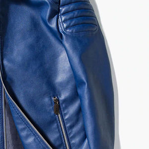 High Quality Men's Leather Jacket Casual Winter Street Style with <b>Zipper</b> Front Logo Breathable Hot <b>Sale</b> at Wholesale Price - Product Image 4