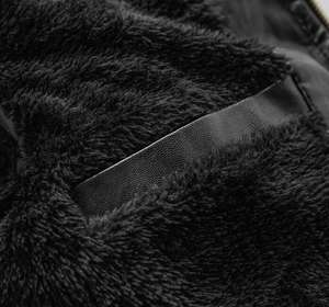 Manteau de motard de haute qualité, vestes de moto élégantes à la mode personnalisées, veste en cuir classique en fourrure PU épaisse pour hommes - Product Image 5