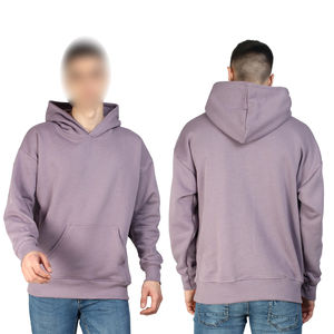 Sweat à capuche unisexe de luxe 2025, 100% coton biologique, poids lourd, impression numérique, uni, surdimensionné, pull d'hiver, broderie 3D personnalisée - Product Image 5