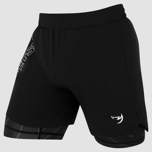 Shorts de compression 2 en 1 pour hommes de haute qualité avec logo personnalisé pour la course à pied, la boxe, l'athlétisme, l'entraînement MMA et la remise en forme - Product Image 2
